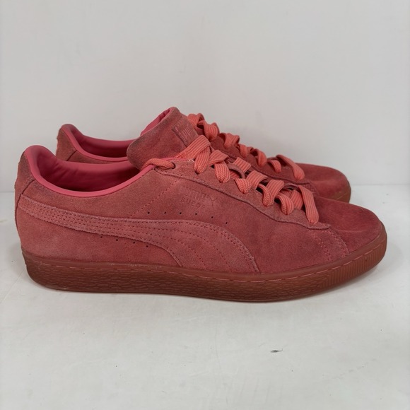 PUMA Women's Suede Classic Mono Iced Sun Kissed Coral Sneakers Size 10 - Picture 1 of 7